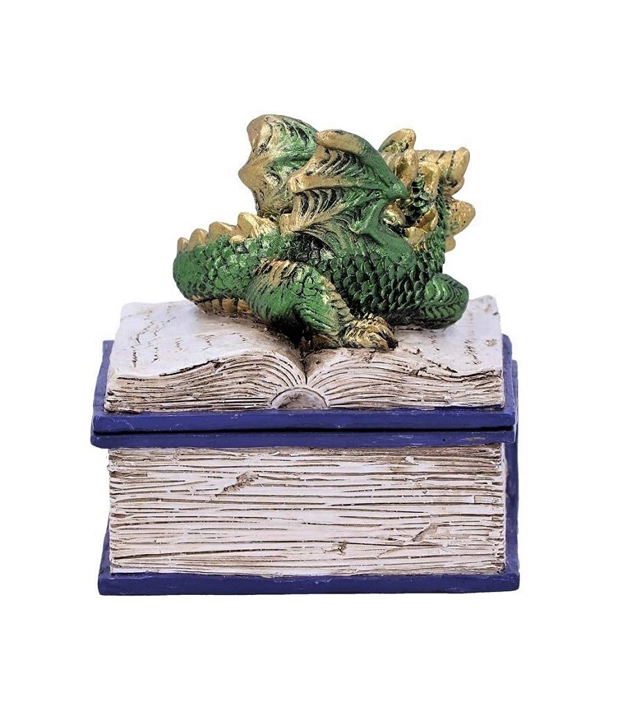 шкатулка дракончик на книгах