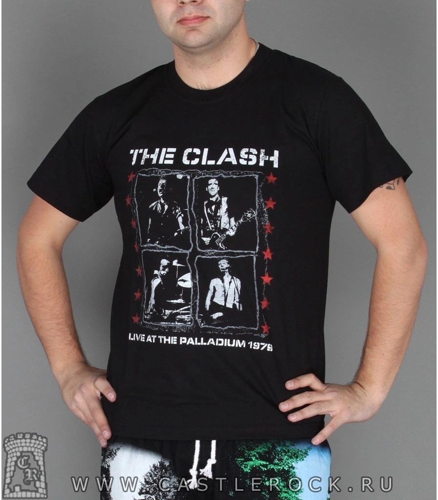 футболка clash "live at the palladium 1979"