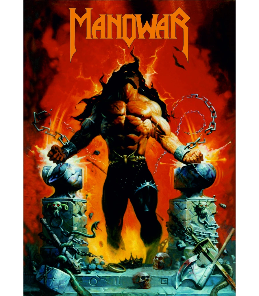 постер тканевый manowar "louder than hell"