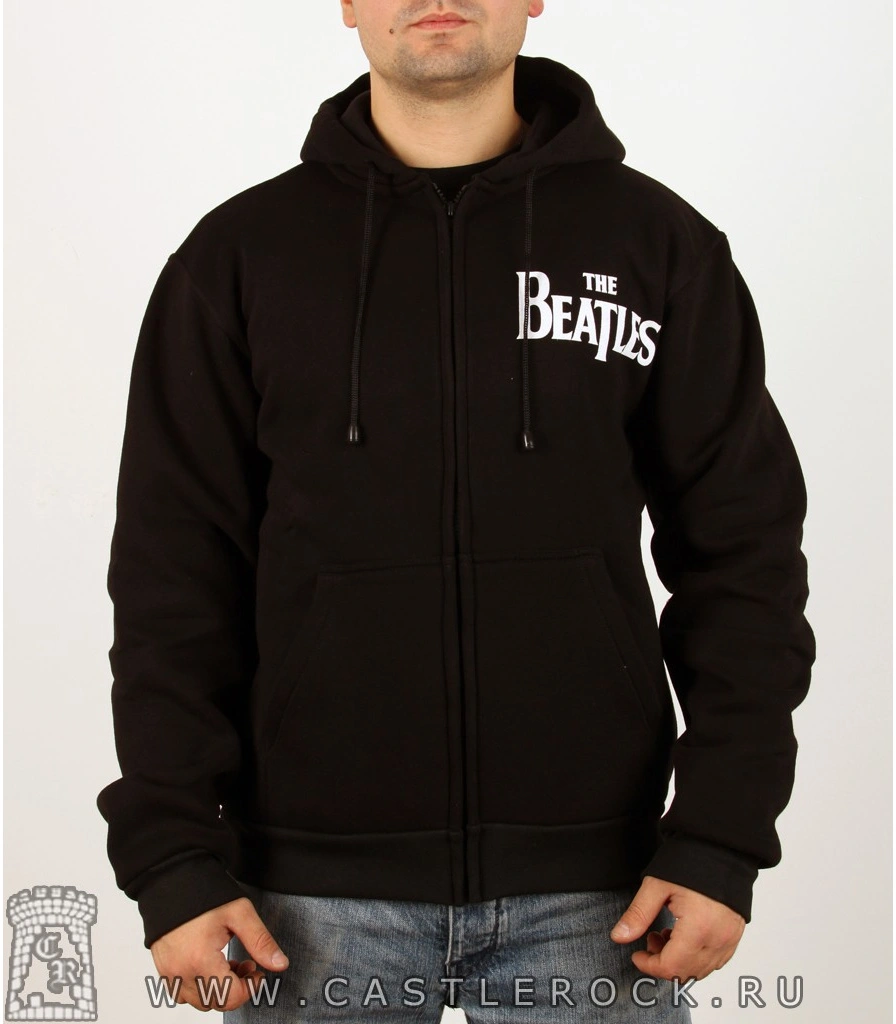 балахон на молнии beatles "abbey road" (ч/б)