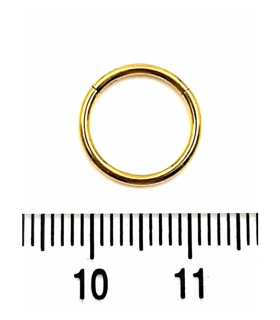 Сегментное Кольцо Кликер Сталь Золотистое 1,2 х 10