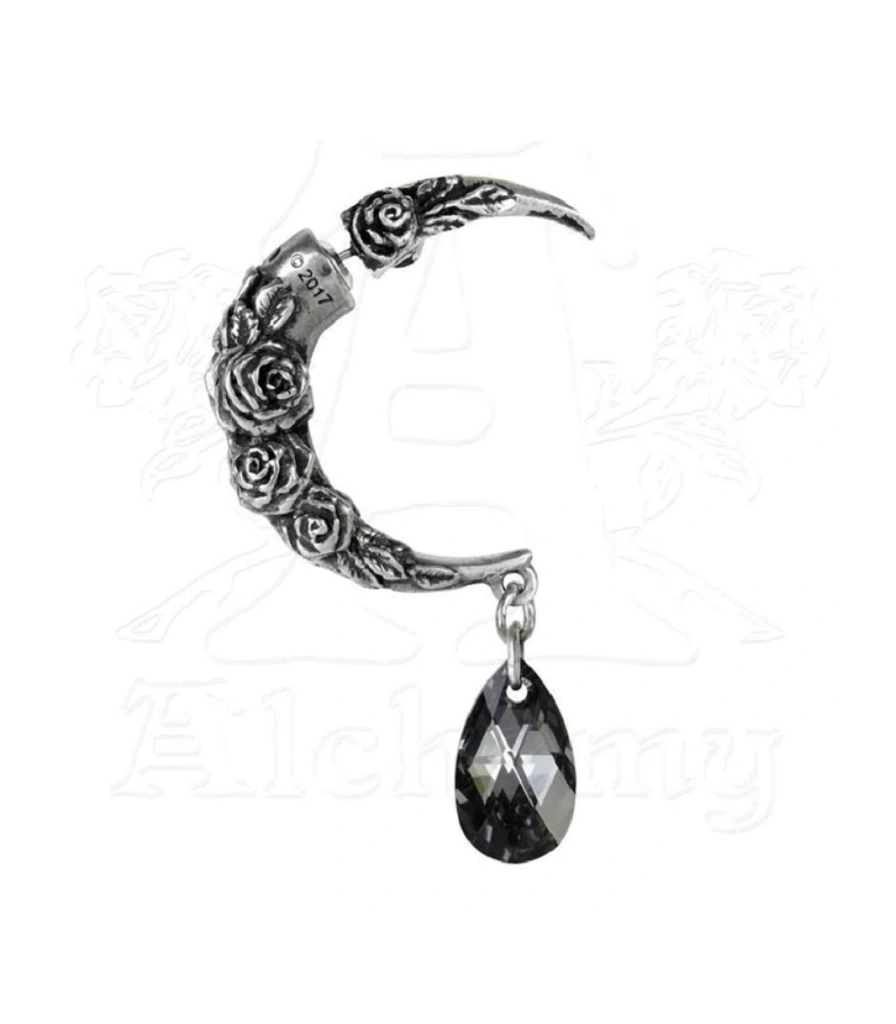 серьга alchemy gothic (алхимия готик) e393 crescent moon