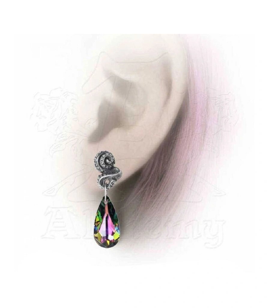 серьги alchemy gothic (алхимия готик) e409 kraken