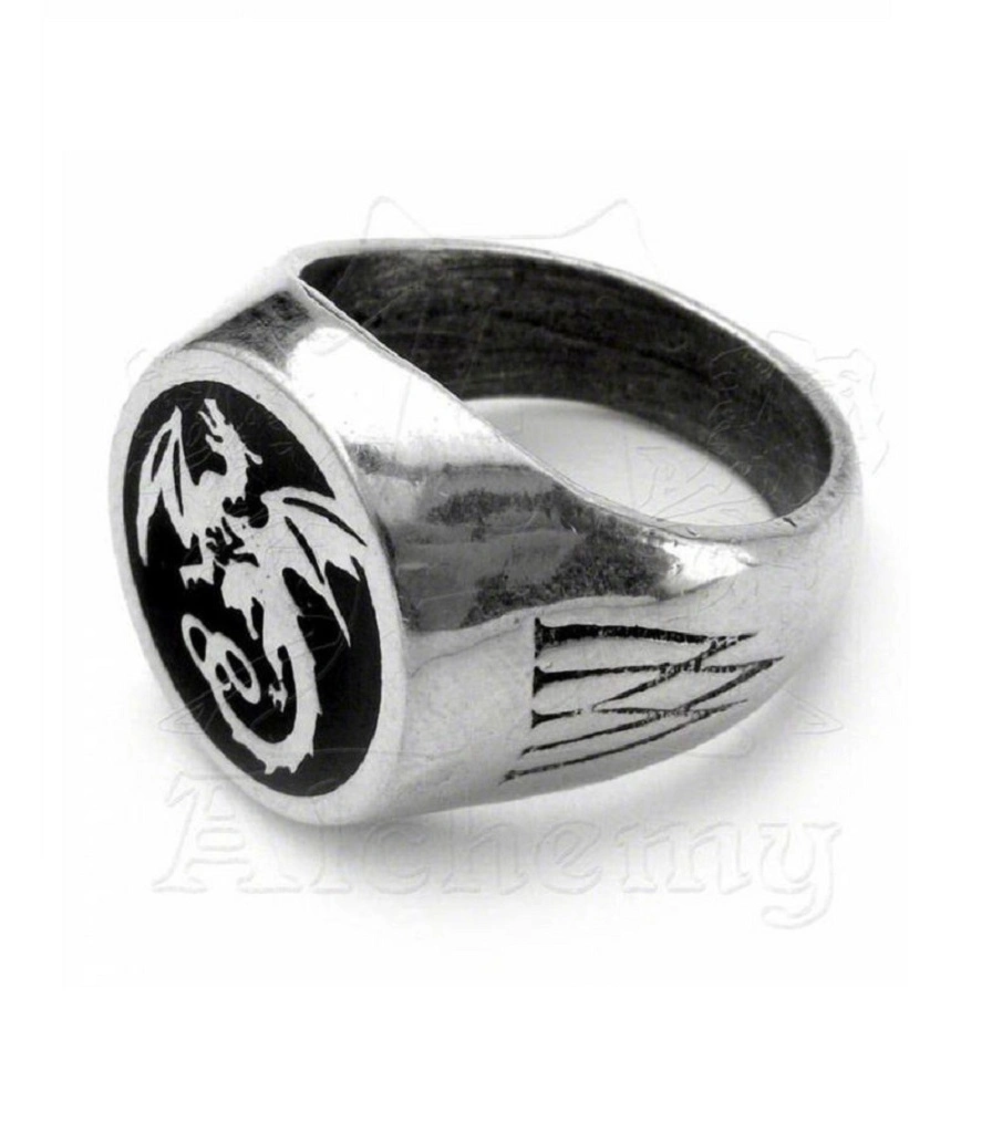 кольцо alchemy gothic (алхимия готик) r154 wyverex dragon signet