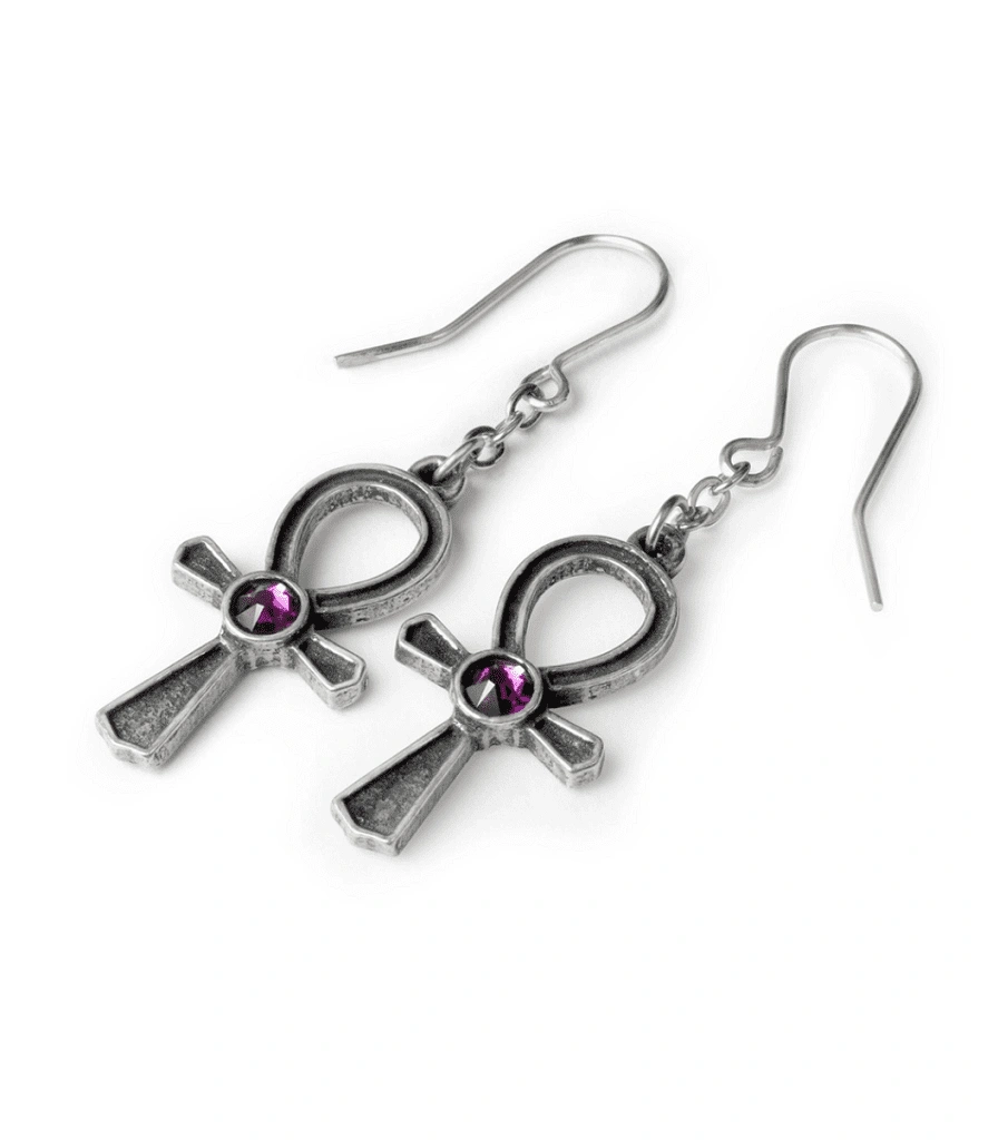 серьги alchemy gothic (алхимия готик) e372 ankh of osiris