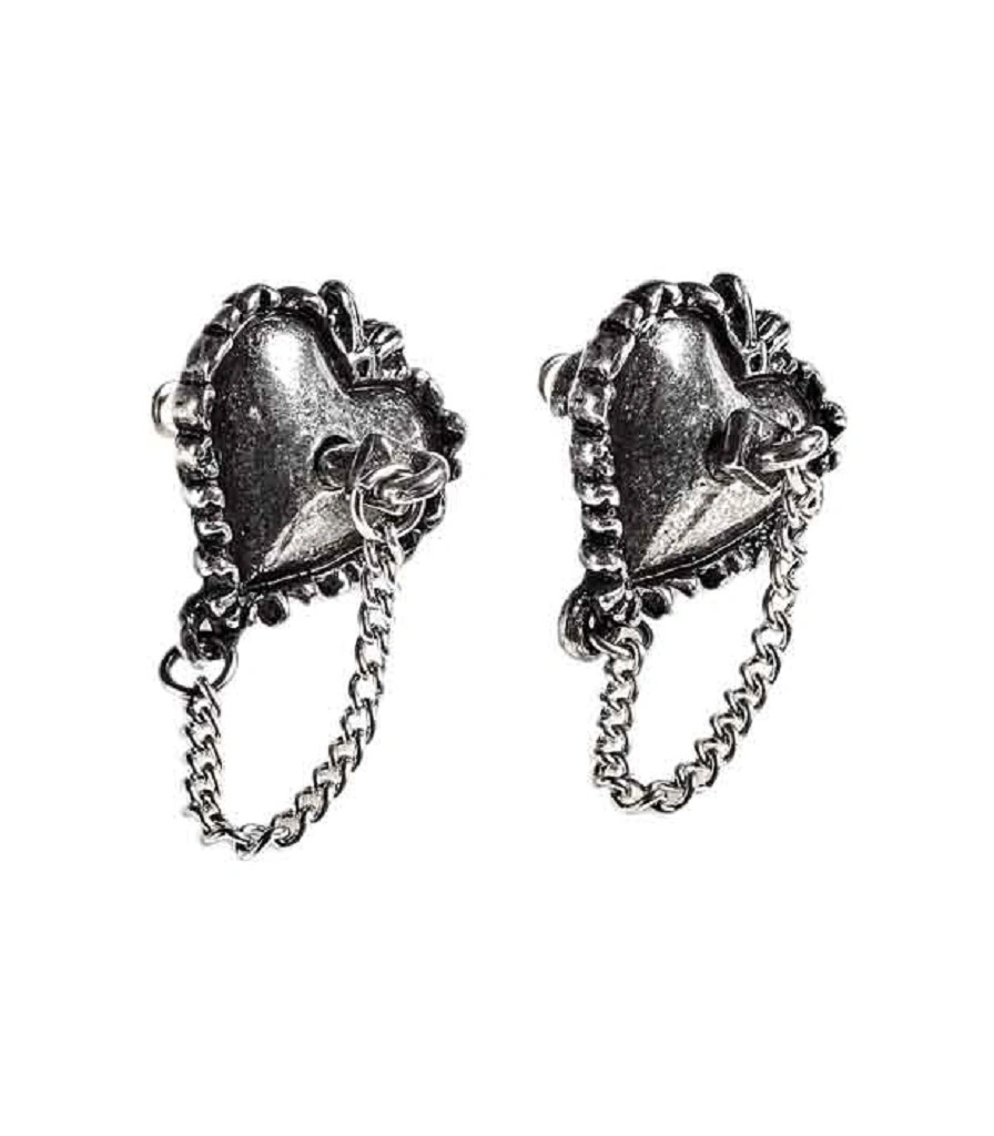 серьги alchemy gothic (алхимия готик) e433 witches heart