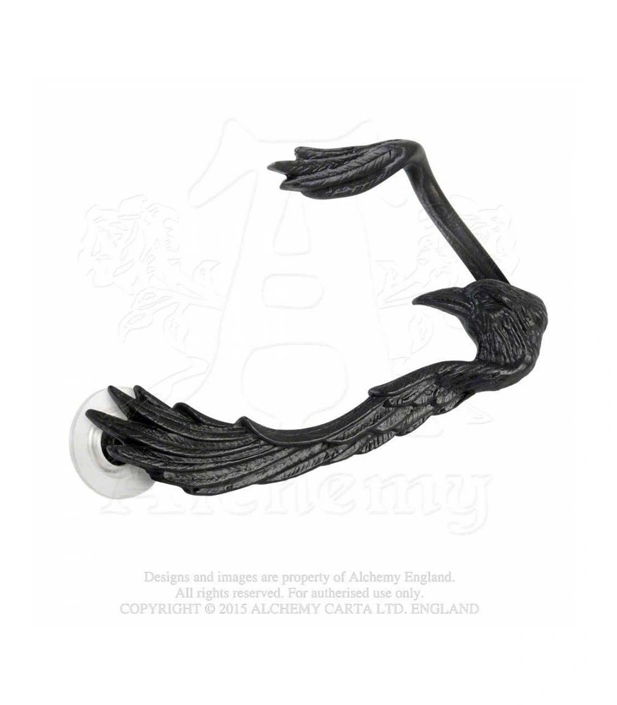 серьга кафф alchemy gothic (алхимия готик) e355 raven ear-wing