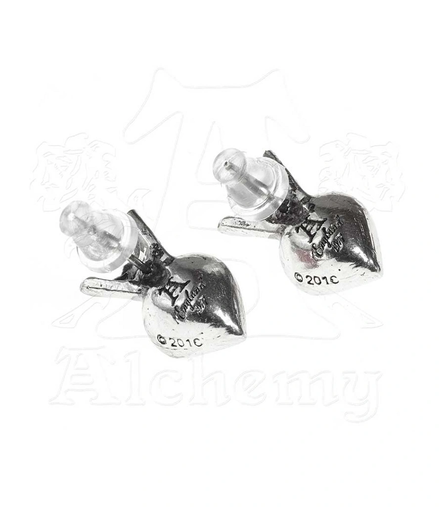серьги alchemy gothic (алхимия готик) e379 claddagh heart