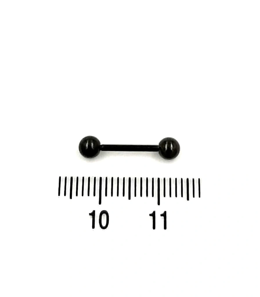 Микроштанга Сталь Черная с Шариками 1,2 х 10 х 4/4