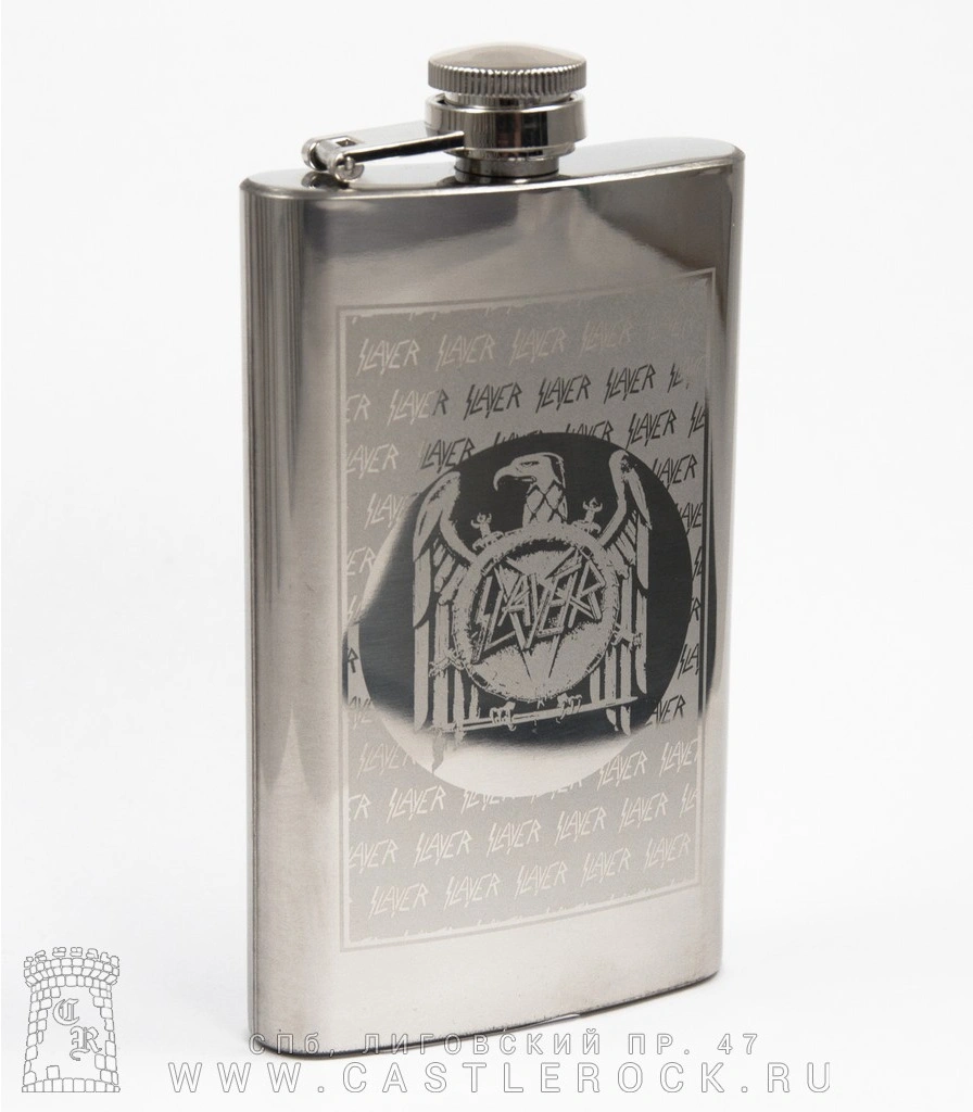 фляга стальная с гравировкой slayer 6 oz