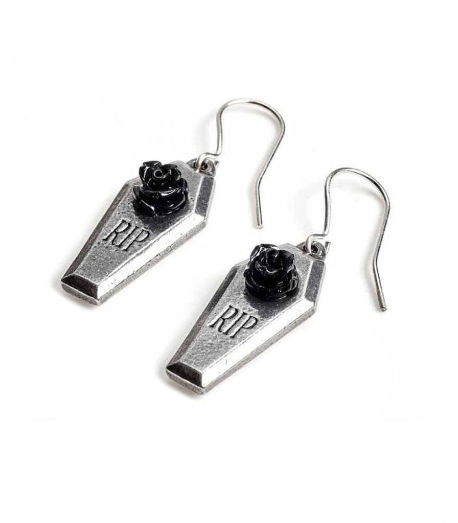 серьги alchemy gothic (алхимия готик) e432 rip rose