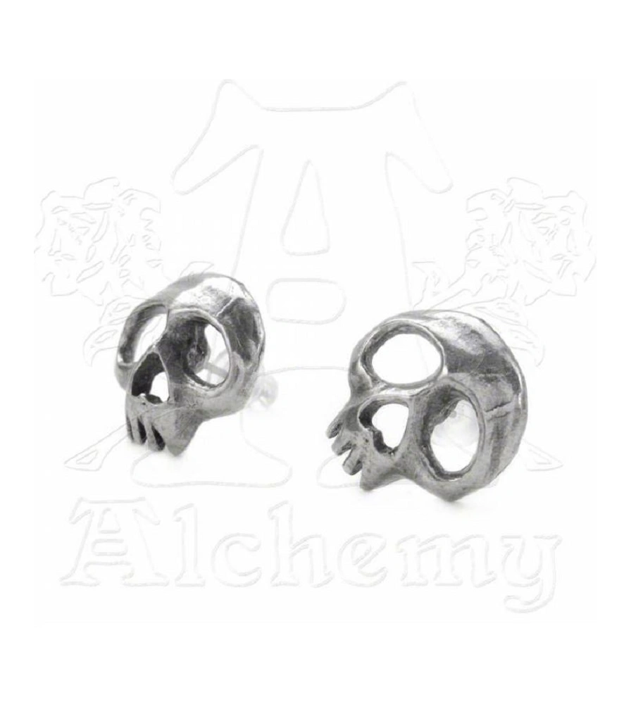 серьги alchemy gothic (алхимия готик) e343 skully pair