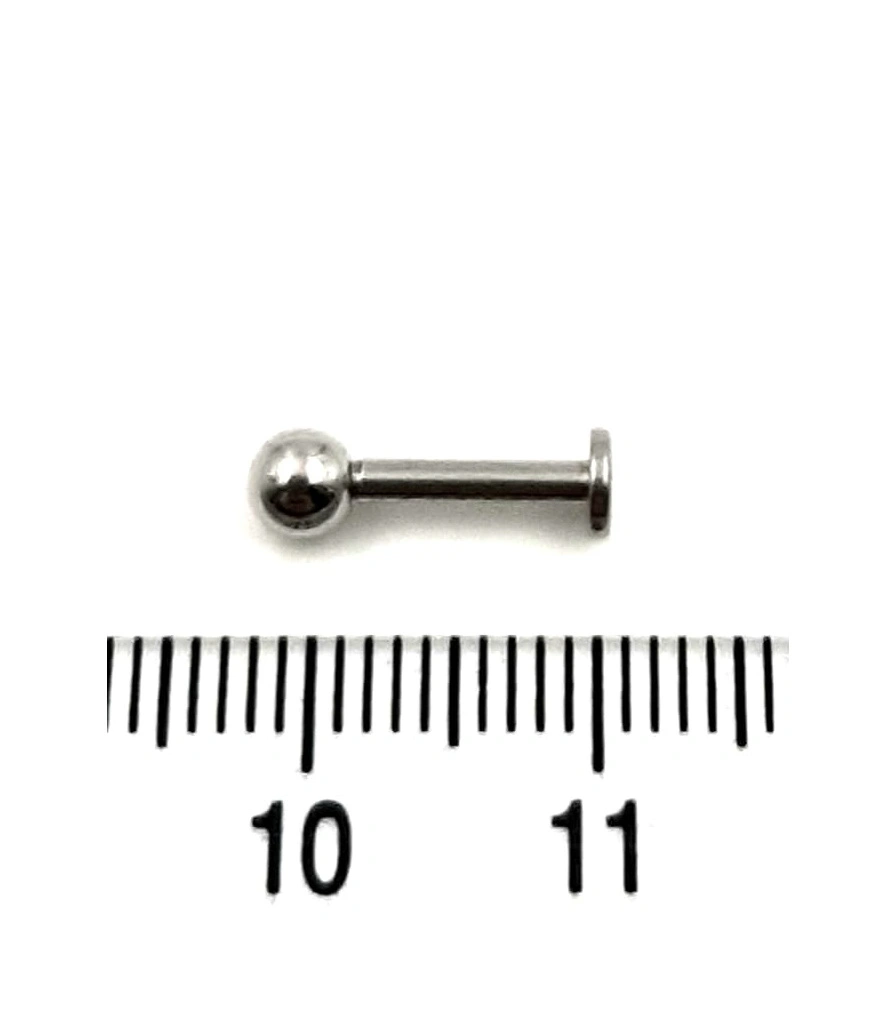 Лабрет Сталь с Шариком 1,6 х 8 х 4