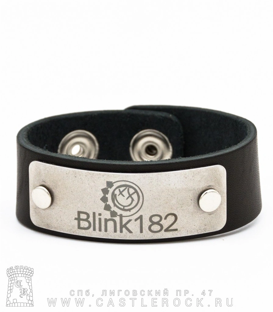 браслет кожаный blink-182 (широкий)