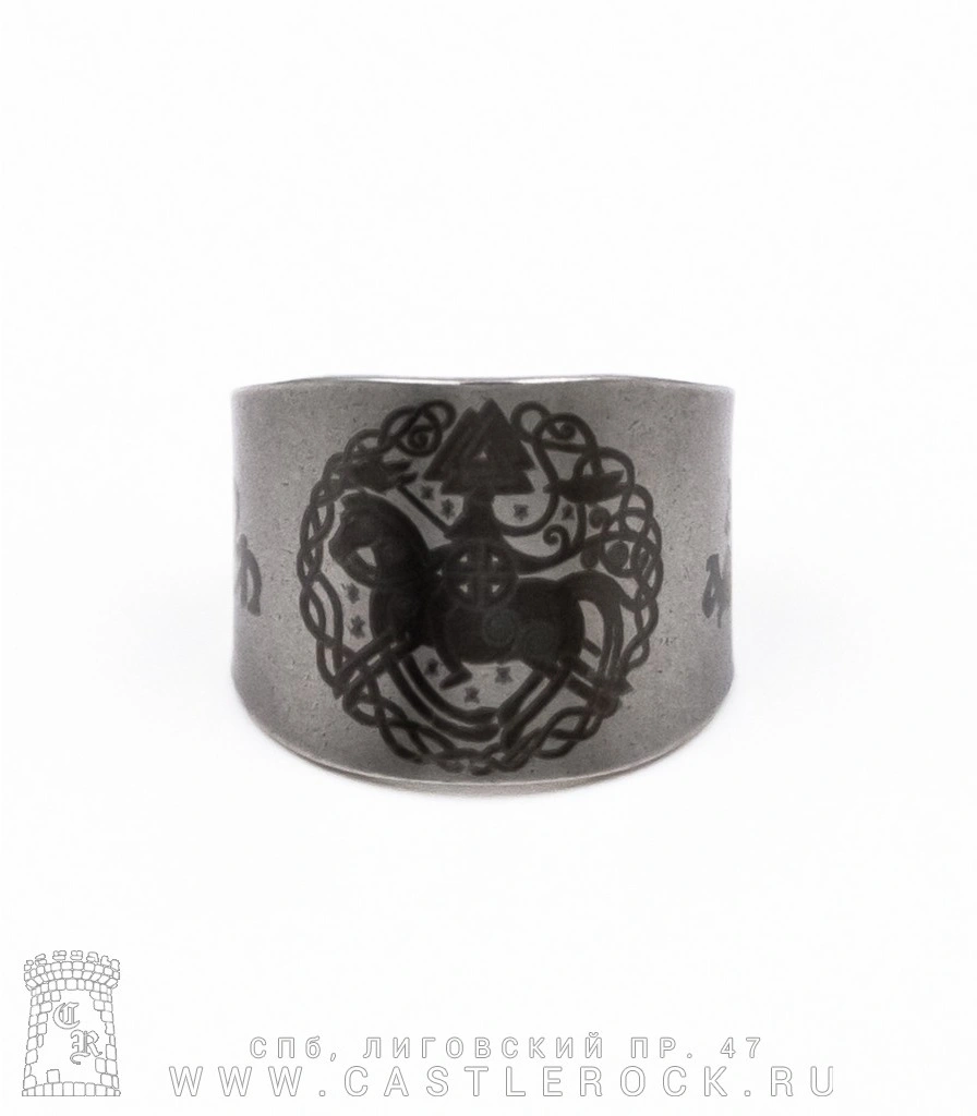 кольцо сталь с гравировкой amon amarth (безразмерное)