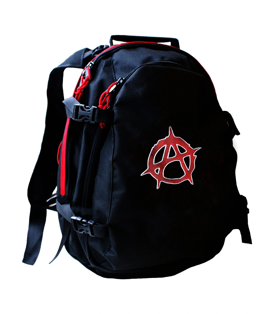 рюкзак с вышивкой anarchy анархия (красная)
