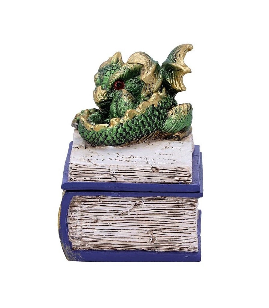 шкатулка дракончик на книгах