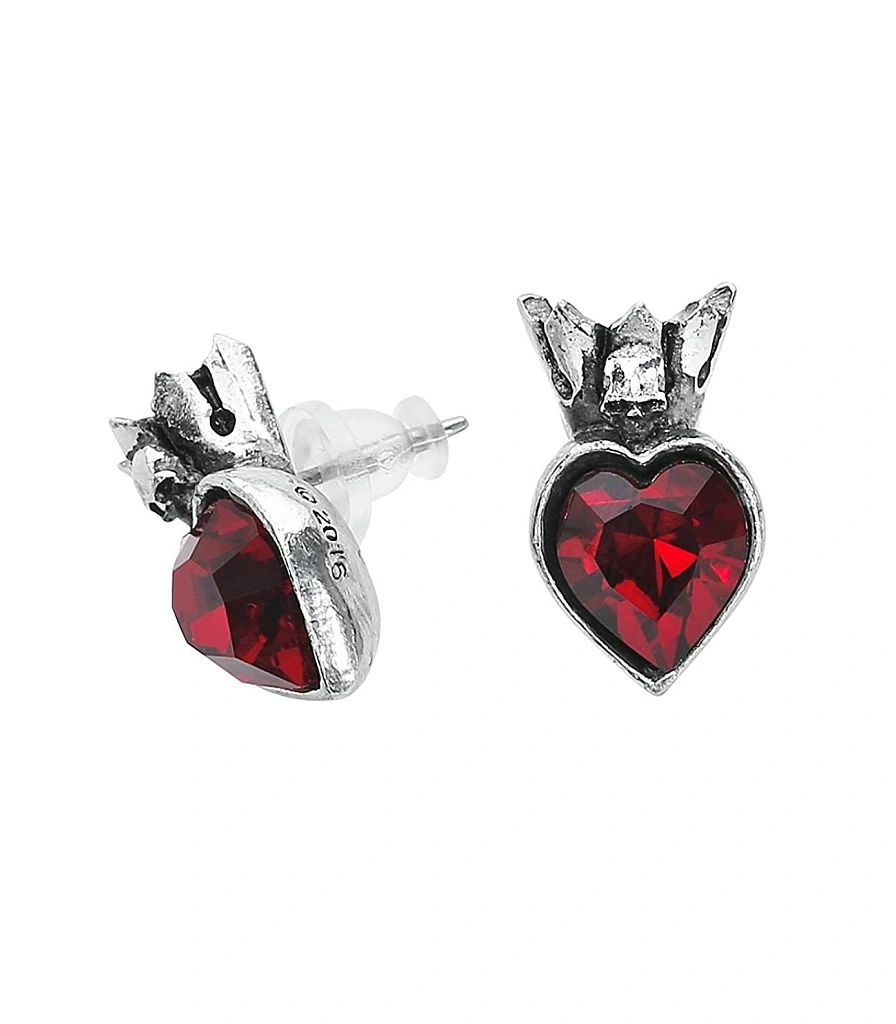 серьги alchemy gothic (алхимия готик) e379 claddagh heart
