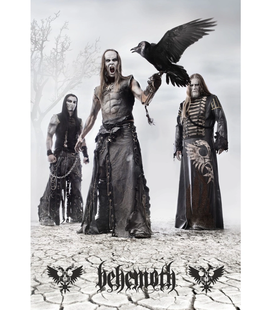 постер тканевый behemoth (группа, ворон)