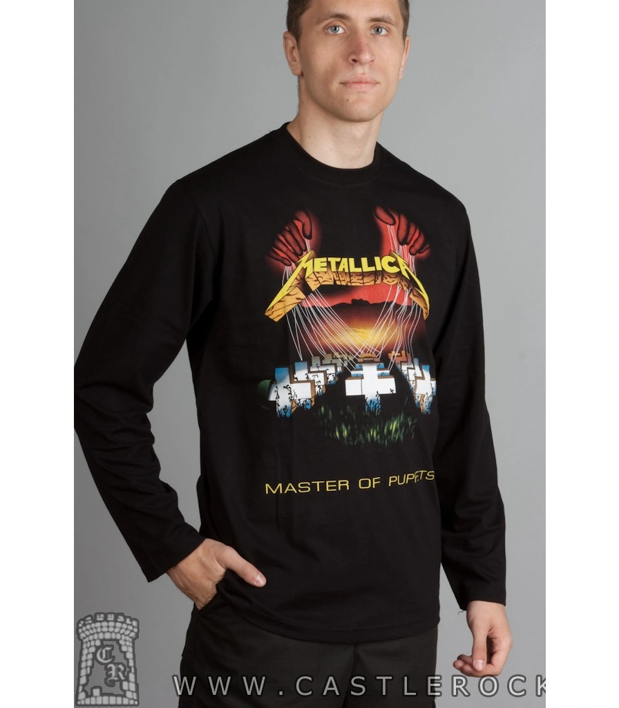 футболка metallica "master of puppets" (принт яркий, большой) д/р