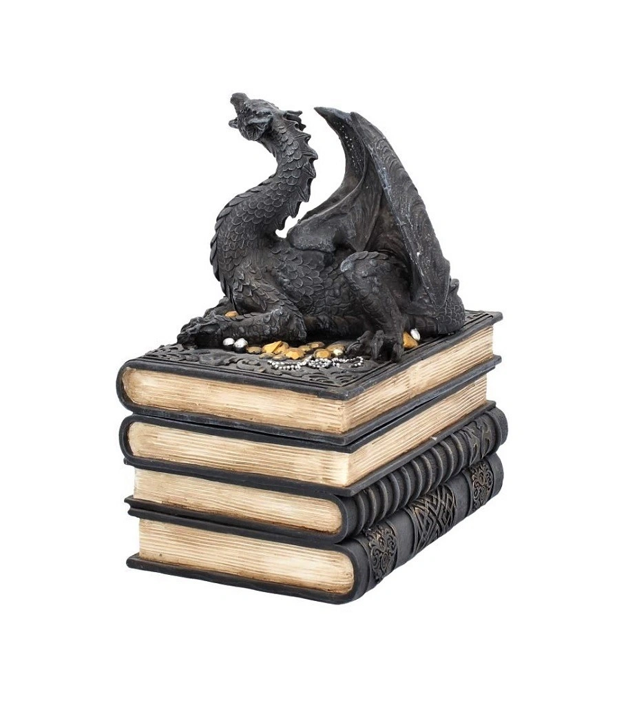 шкатулка дракон на книгах