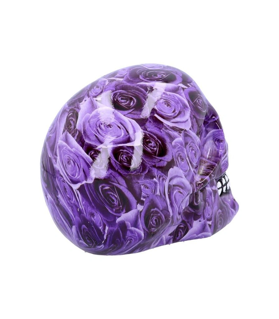 статуэтка череп расписной в розах