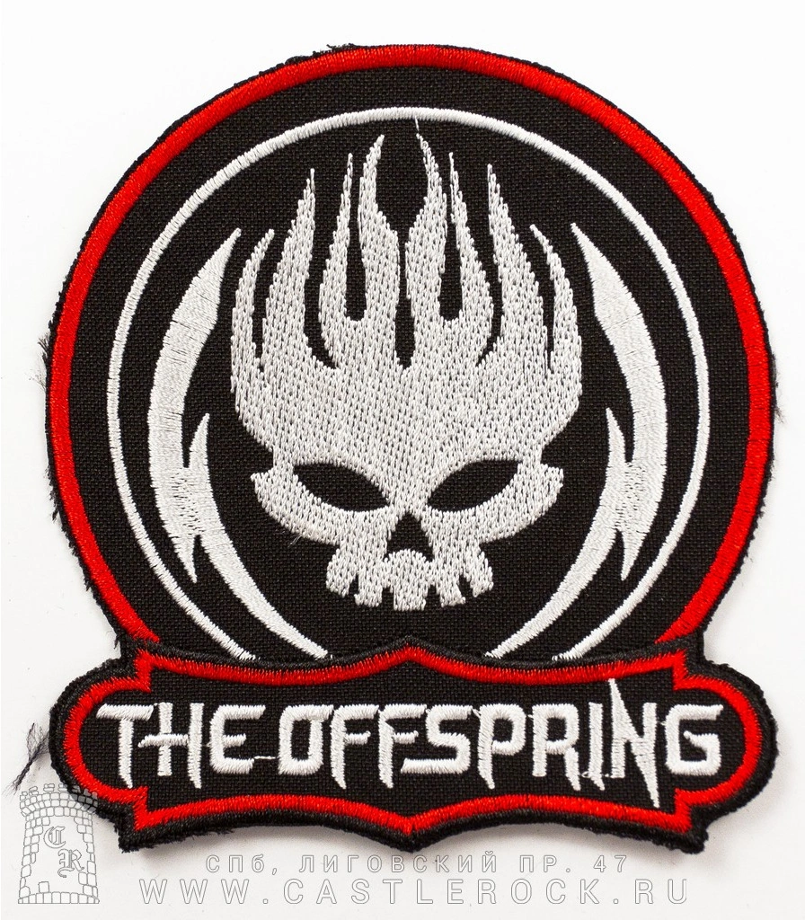 нашивка offspring (лого белое, вышивка)