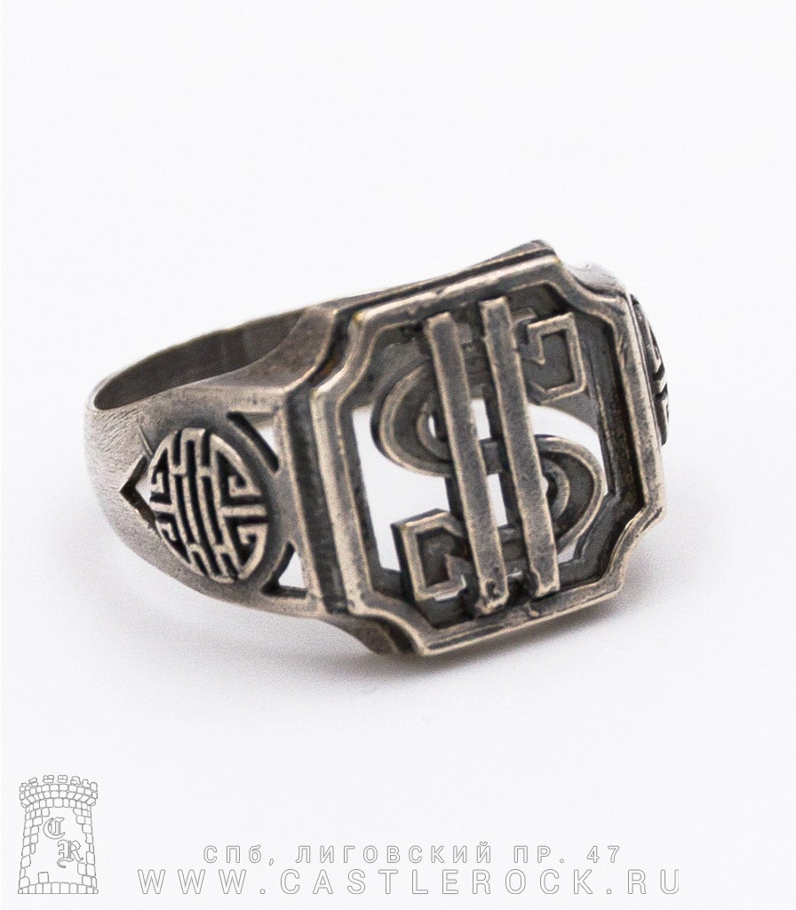 кольцо доллар (печатка)