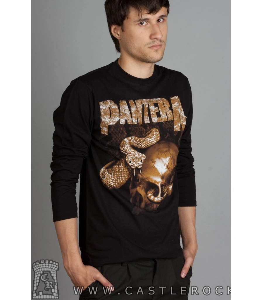 футболка pantera (череп со змеей) д/р