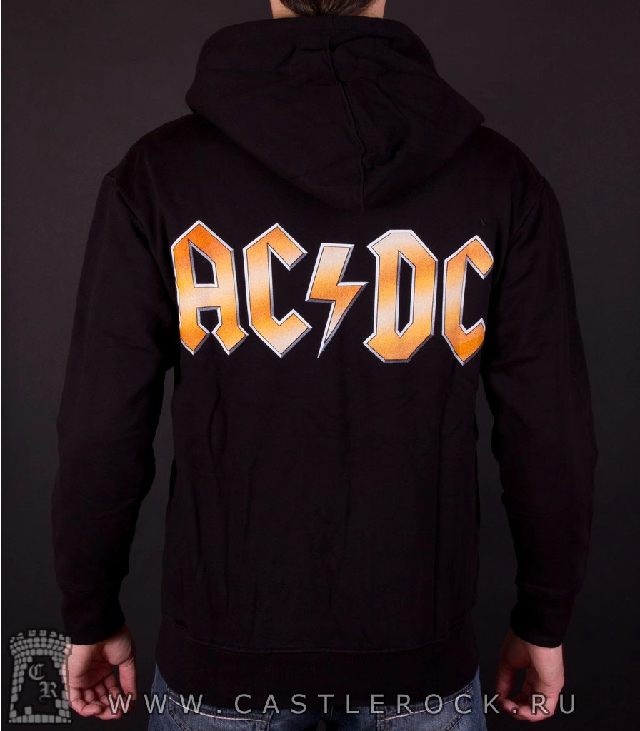 балахон на молнии ac/dc "hell's bells"