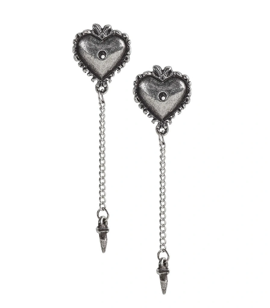 серьги alchemy gothic (алхимия готик) e433 witches heart