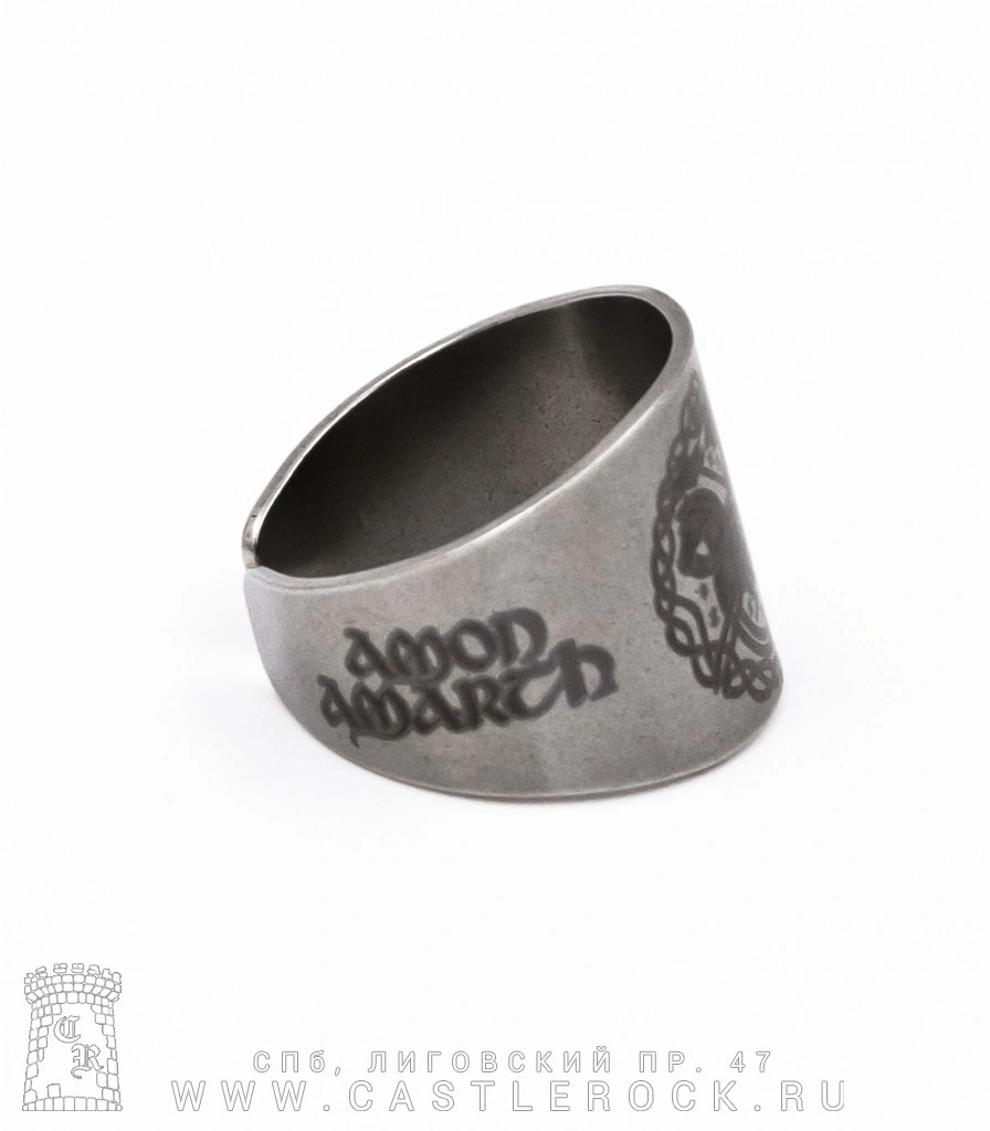 кольцо сталь с гравировкой amon amarth (безразмерное)