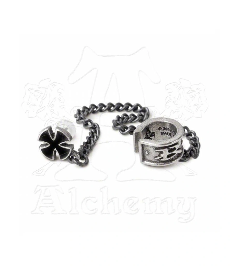 серьга кафф alchemy gothic (алхимия готик) e317 bomber-rest in peace