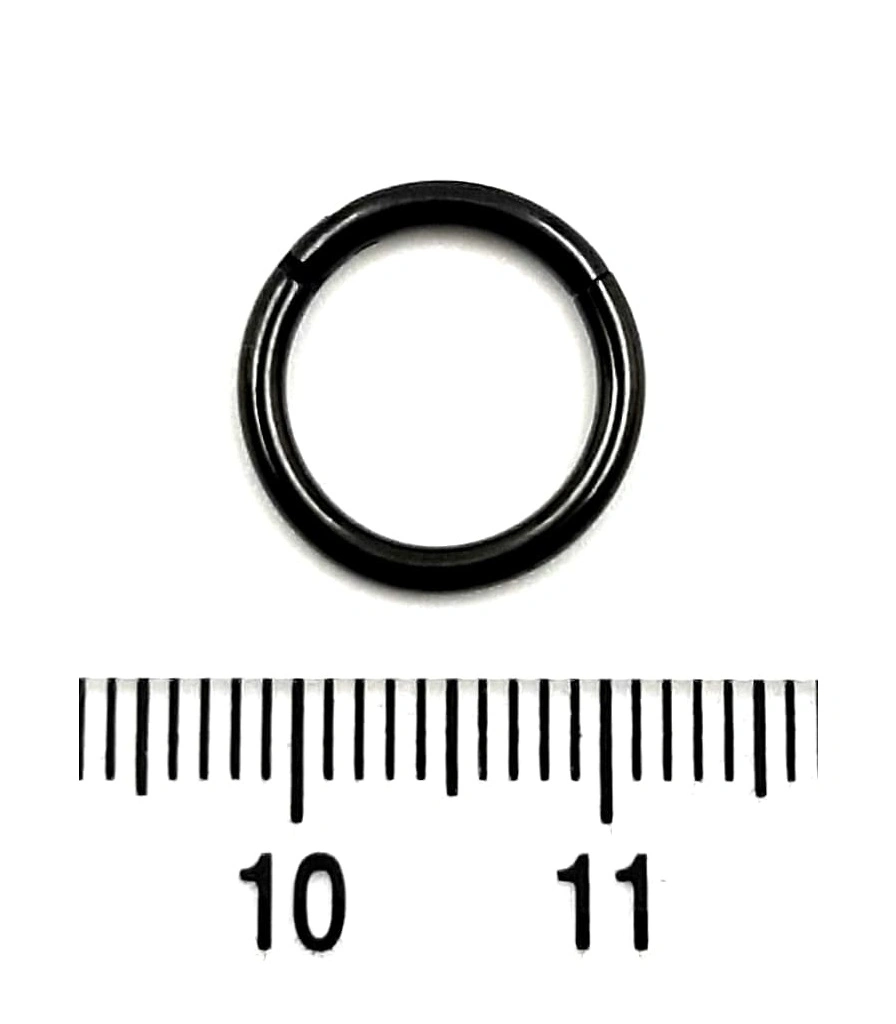 Сегментное Кольцо Кликер Сталь Черное 1,6 х 10