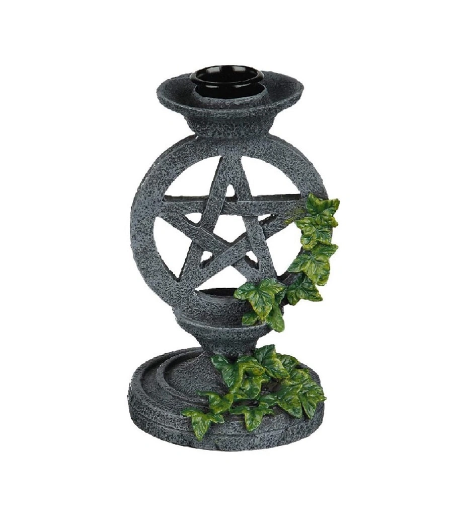 подсвечник пентаграмма с плющом