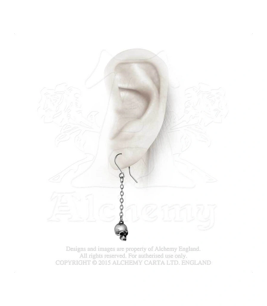 серьги alchemy gothic (алхимия готик) e364 deadskull