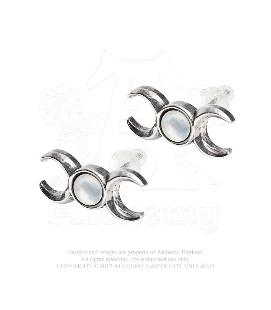 серьги alchemy gothic (алхимия готик) e401 triple goddess