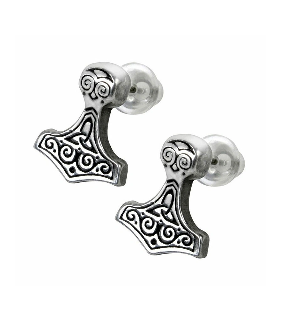 серьги alchemy gothic (алхимия готик) e384 thor hammer