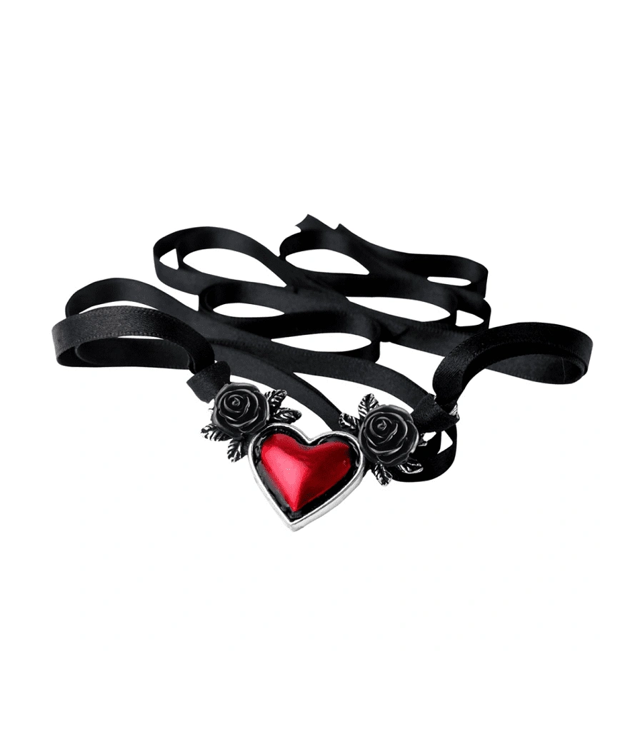 подвес alchemy gothic (алхимия готик) p746 blood heart rose