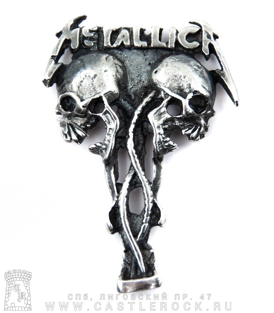 значок цанга metallica (черепа)