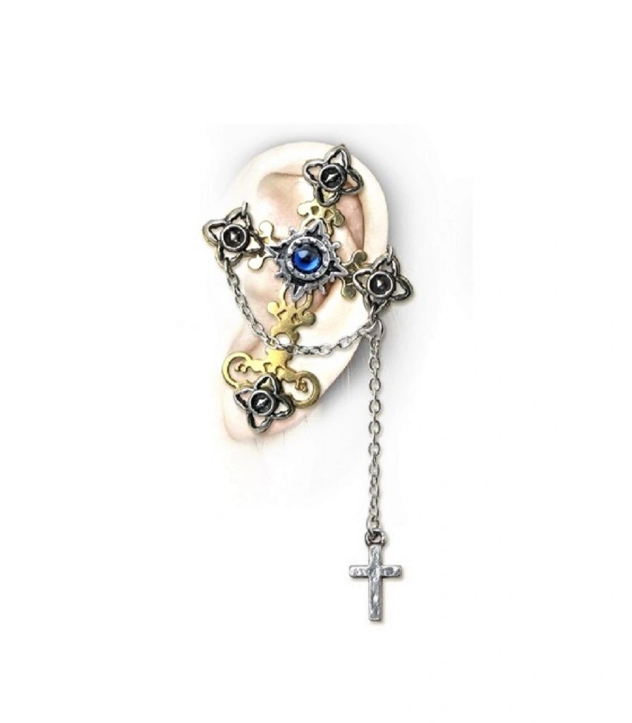 серьга кафф alchemy gothic (алхимия готик) e295 torquemada cross-tegere