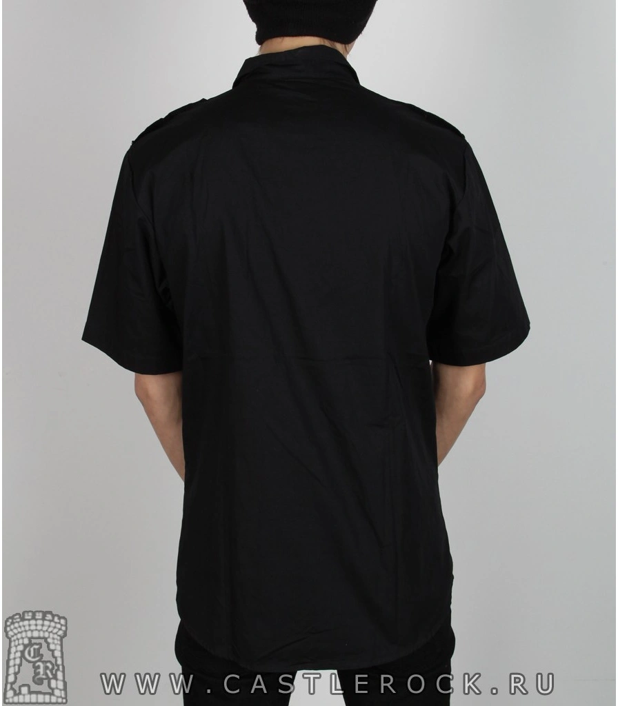 рубашка с коротким рукавом без рисунка (2 молнии, цепочка слева,булавки)