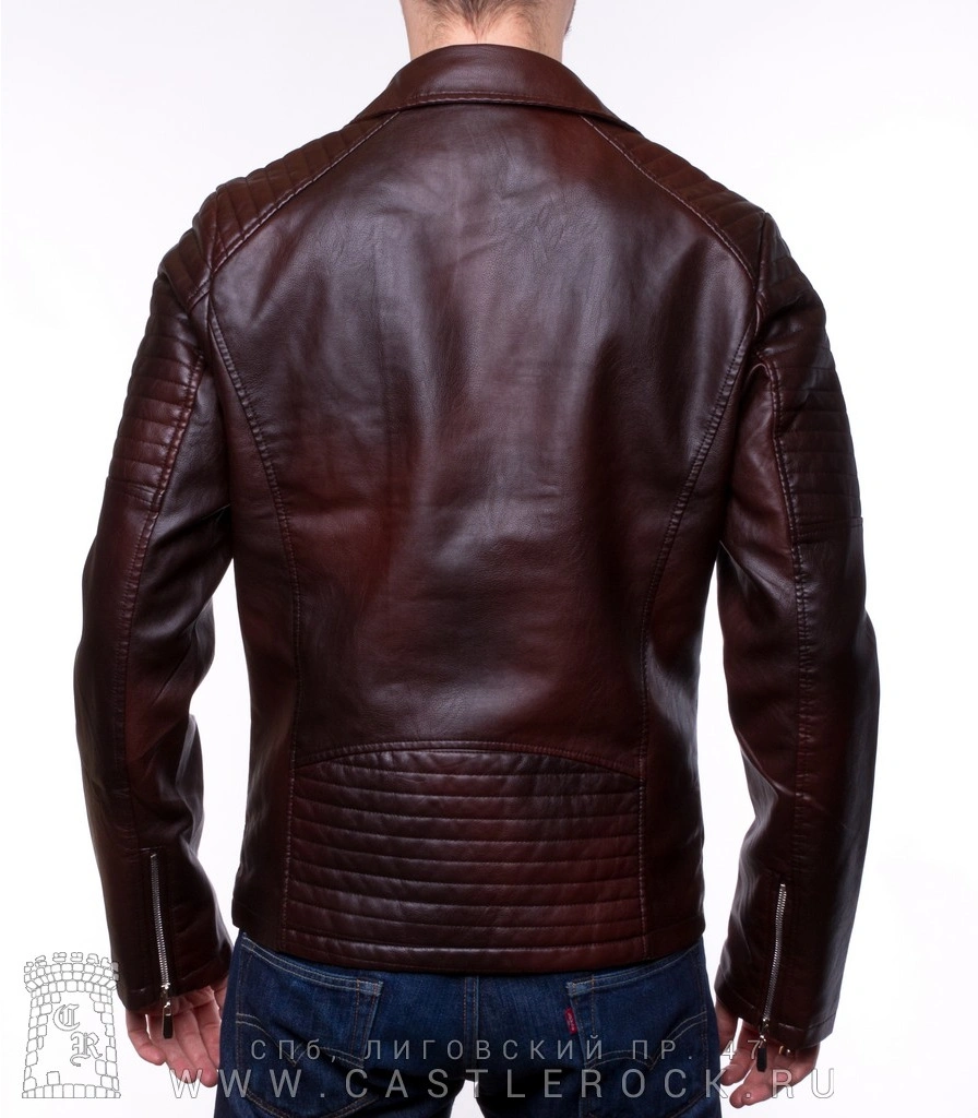 косуха к/з мягкая без ремня (стеганые вставки, коричневая) 8715