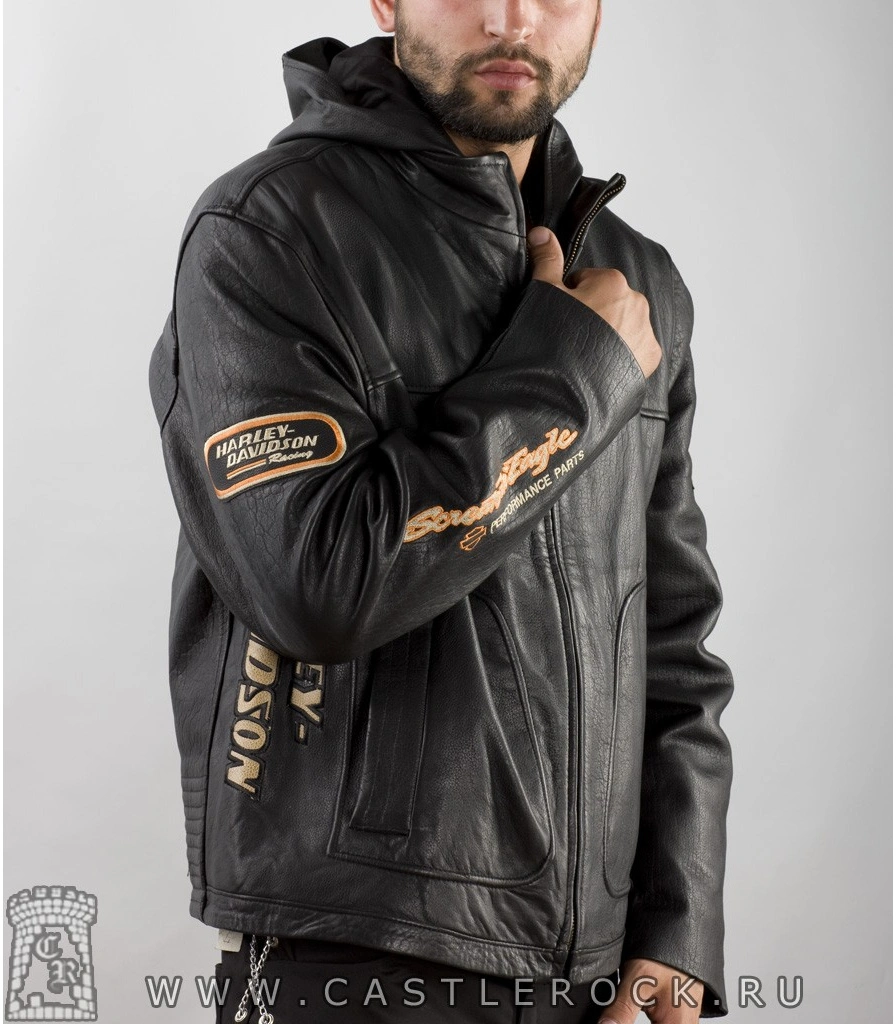 мото-куртка harley-davidson с отстегивающимся капюшоном