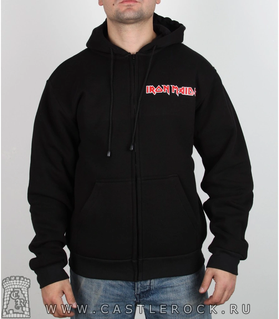 балахон на молнии iron maiden "the trooper" (в каске)