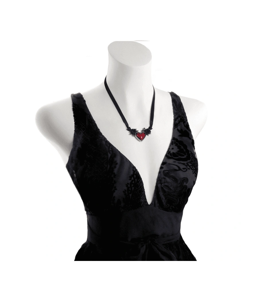 подвес alchemy gothic (алхимия готик) p746 blood heart rose