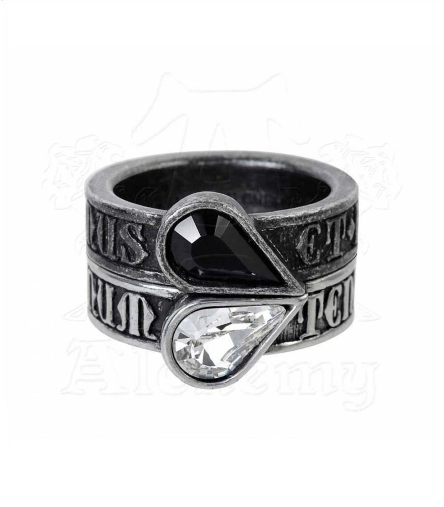 кольцо alchemy gothic (алхимия готик) r226 twin hearts-promise ring
