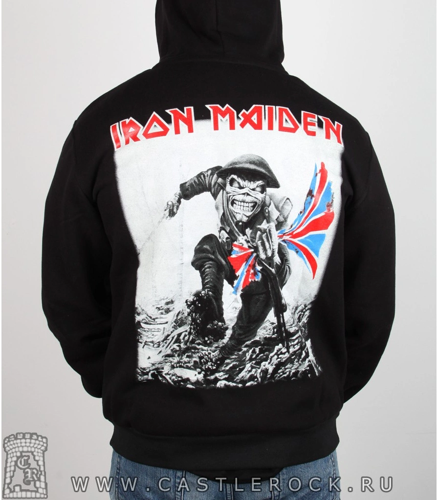 балахон на молнии iron maiden "the trooper" (в каске)