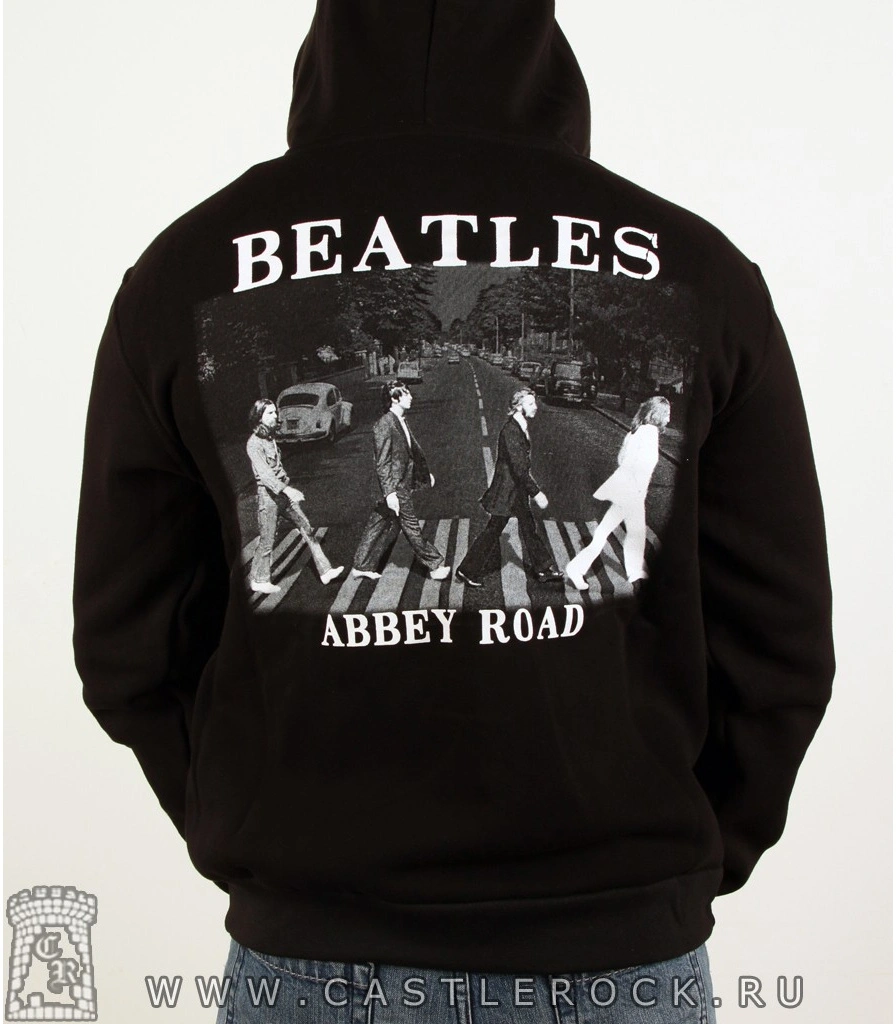балахон на молнии beatles "abbey road" (ч/б)