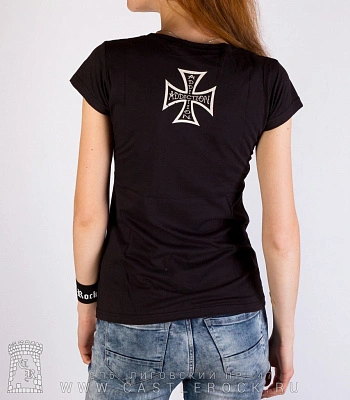 женская футболка addiction сердце череп роза "love to death"